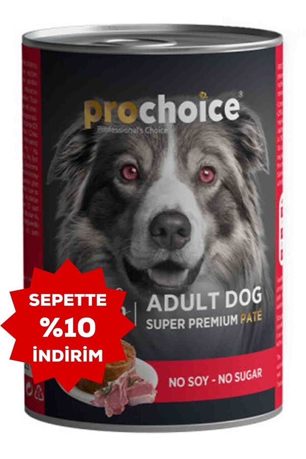 ProChoice Kuzu Etli Şekersiz Ezme Yetişkin Köpek Konservesi 400gr