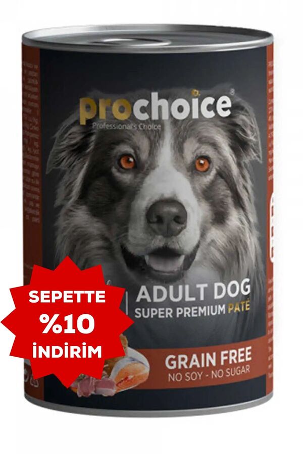 ProChoice Tahılsız Kuzu Etli ve Somonlu Havuçlu Ezme Yetişkin Köpek Konservesi 400gr