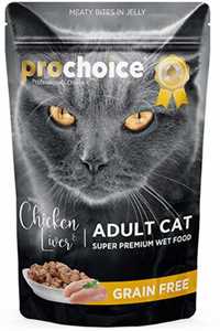 ProChoice Pouch Tahılsız Tavuklu ve Ciğerli Tahılsız Yetişkin Kedi Konservesi 85gr