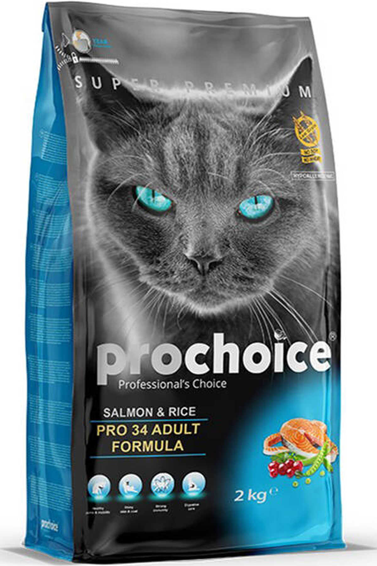 ProChoice Pro 34 Somon ve Pirinçli Yetişkin Kedi Maması 2kg