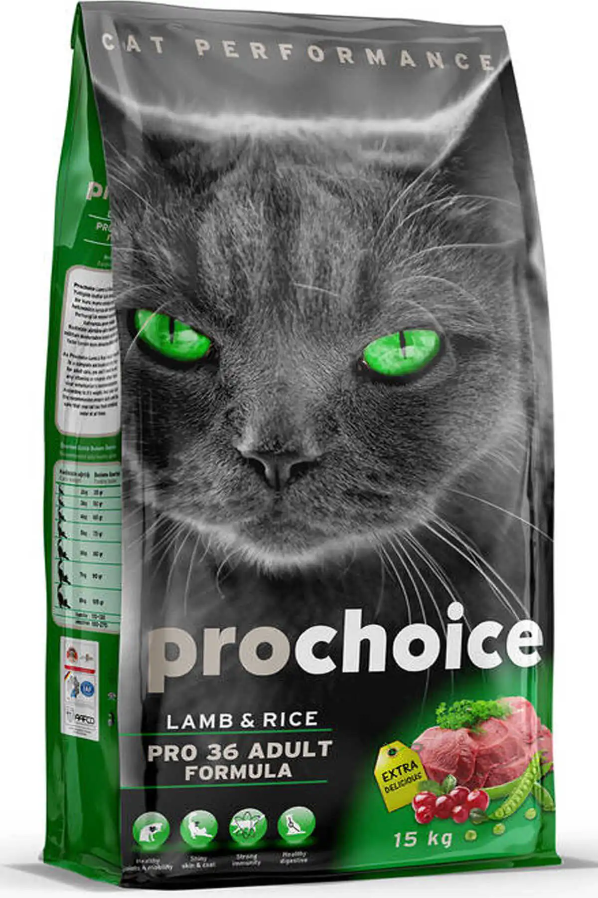 PRO CHOICE - ProChoice Pro 36 Kuzu Eti ve Pirinçli Yetişkin Kedi Maması 15kg