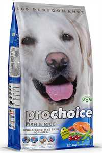 PRO CHOICE - Pro Choice Sensitive Skin Balık ve Pirinçli Hassas Derili Yetişkin Köpek Maması 12kg