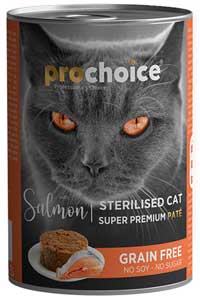 PRO CHOICE - ProChoice Sterilised Somonlu Kısırlaştırılmış Kedi Konservesi 400 Gr