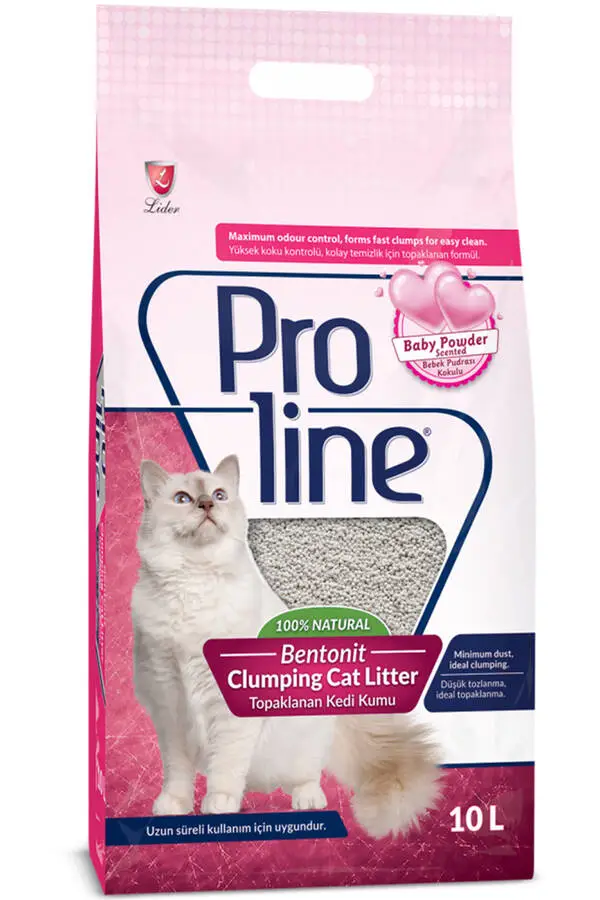 Proline Bentonit Kedi Kumu Bebek Pudrası Kokulu 10lt