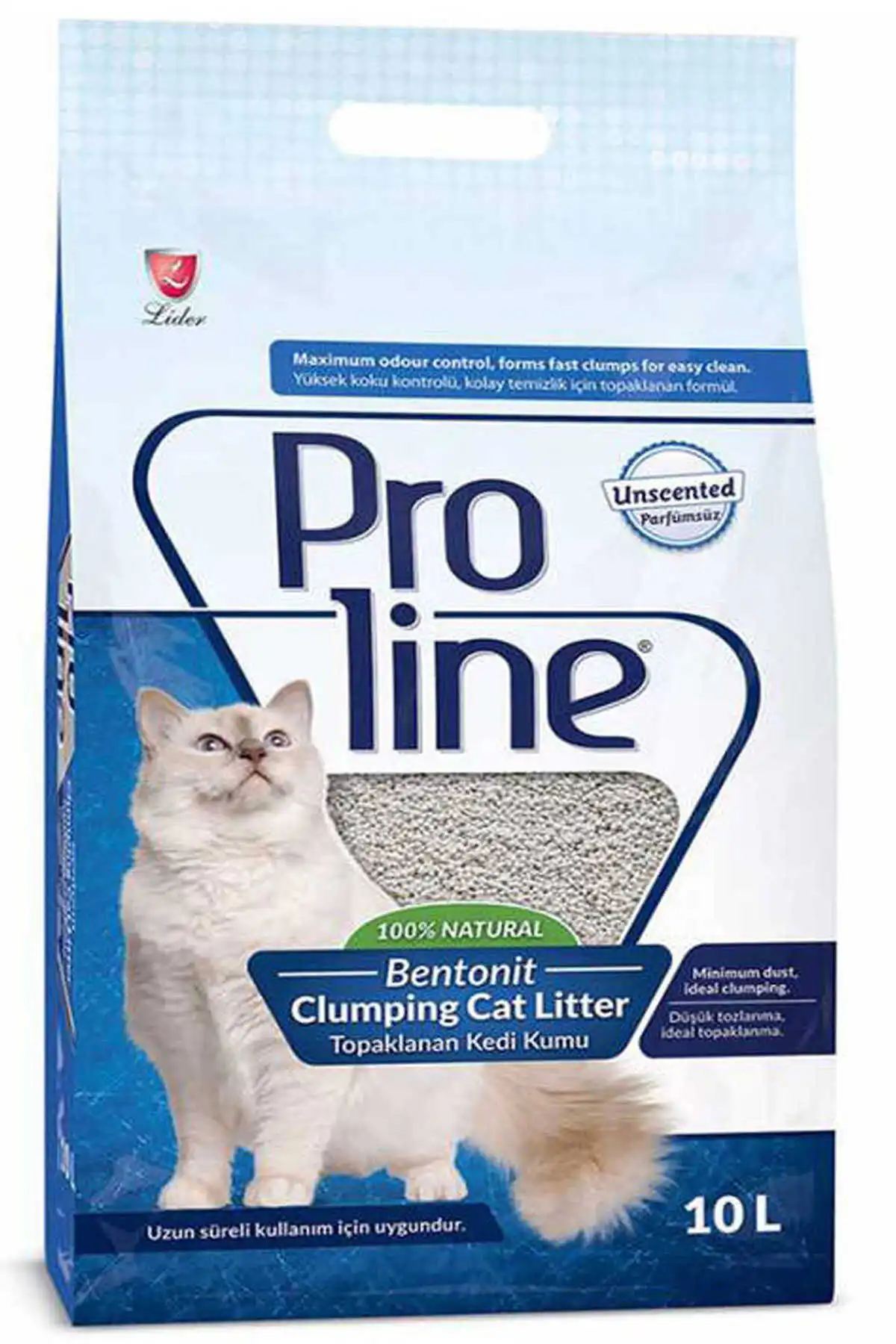 PRO LINE - Proline Bentonit Kedi Kumu Parfümsüz 10lt