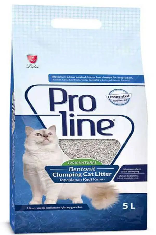 Pro Line Bentonit Parfümsüz Kedi Kumu Standart 5lt