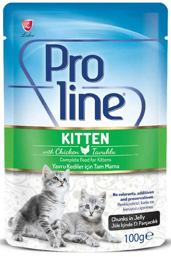 PRO LINE - Pro Line Tavuk Etli Yavru Kedi Konservesi 100gr