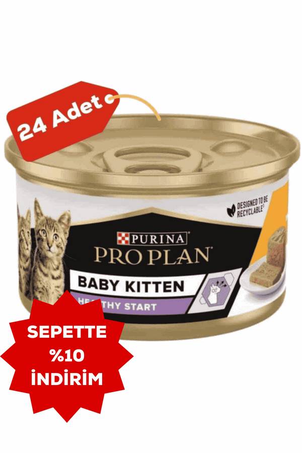 Pro Plan Baby Kitten Tavuklu Yeni Doğan Yavru Kedi Konservesi 24x85gr 24lü