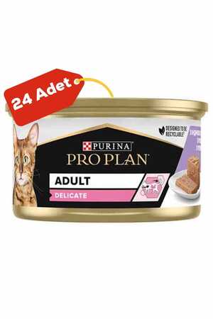 Pro Plan Delicate Hindi Etli Yetişkin Kedi Konservesi 24x85gr 24lü