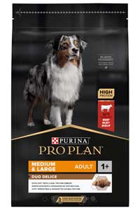 PROPLAN - Proplan Duo Delice Biftekli Orta ve Büyük Irk Yetişkin Köpek Maması 10kg