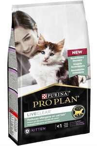 PROPLAN - Pro Plan LiveClear Alerjen Azaltan Hindili Yavru Kedi Maması 1,4kg