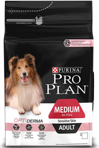 Pro Plan Medium Sensitive Skin Somonlu ve Pirinçli Orta Irk Yetişkin Köpek Maması 3kg