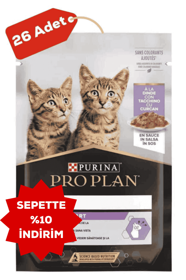 Pro Plan Pouch Sos İçinde Hindili Yavru Kedi Konservesi 26x85gr 26lı