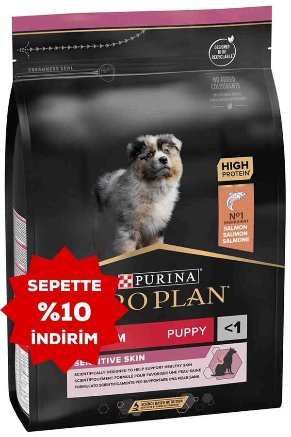 Pro Plan Puppy Somonlu Orta Irk Hassas Derili Yavru Köpek Maması 3kg