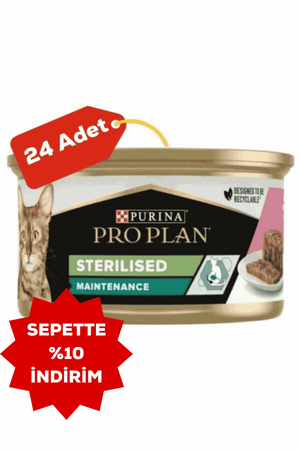 PROPLAN - Pro Plan Somonlu Kısırlaştırılmış Kedi Konservesi 24x85gr 24lü