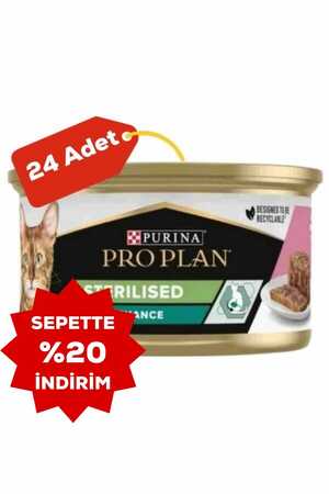 PROPLAN - Pro Plan Somonlu Kısırlaştırılmış Kedi Konservesi 24x85gr 24lü