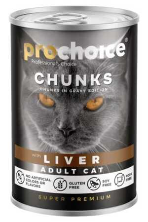 ProChoice Ciğer Parçalı Gravy Yetişkin Kedi Konservesi 400gr - Thumbnail