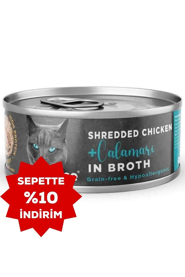 ProChoice Hypo Allergenic Tavuk Etli ve Kalamarlı Tahılsız Yetişkin Kedi Konservesi 70gr