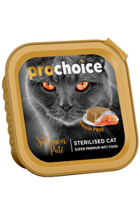 ProChoice Somonlu Tahılsız Ezme Kısırlaştırılmış Kedi Konservesi 100gr