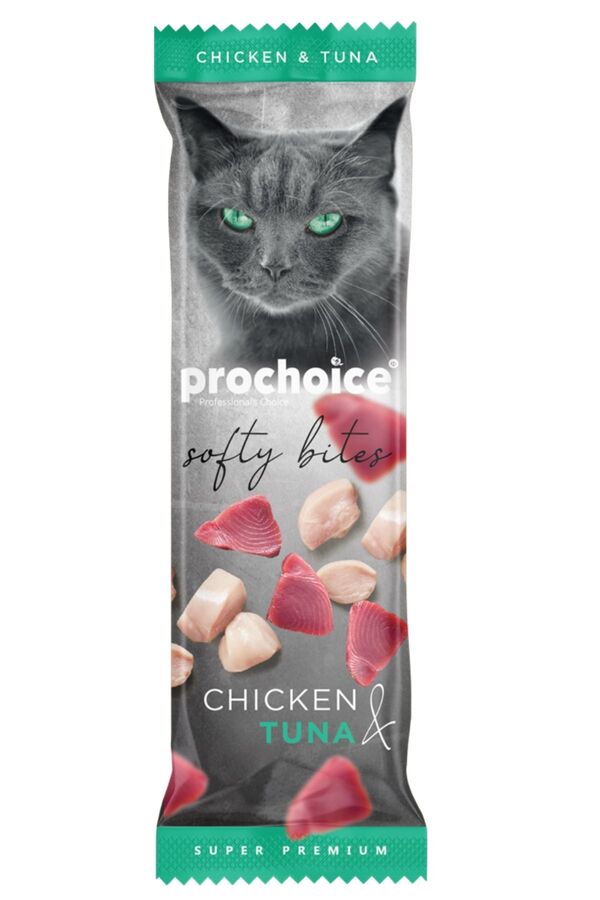 Prochoice Softy Bites Tavuk&Ton Balığı İçeren Kediler İçin Yumuşak Atıştırmalık 10gr
