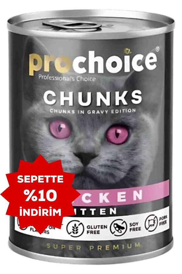 ProChoice Tavuk Parçalı Gravy Yavru Kedi Konservesi 400gr