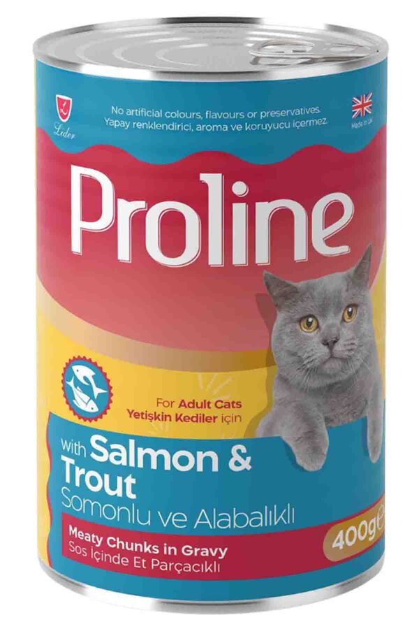 Proline Somonlu ve Alabalıklı Yetişkin Kedi Konservesi 400gr