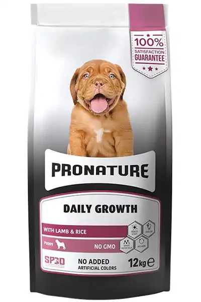 Pronature Daily Growth Puppy Kuzu Eti ve Pirinçli Yavru Köpek Maması 12kg