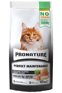 Pronature Hypo-Allergenic Tahılsız Somonlu Karidesli ve Enginarlı Yetişkin Kedi Maması 10kg - Thumbnail