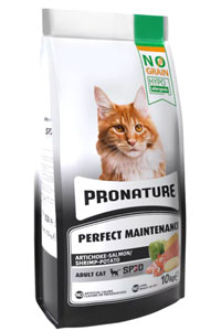Pronature Hypo-Allergenic Tahılsız Somonlu Karidesli ve Enginarlı Yetişkin Kedi Maması 10kg - Thumbnail
