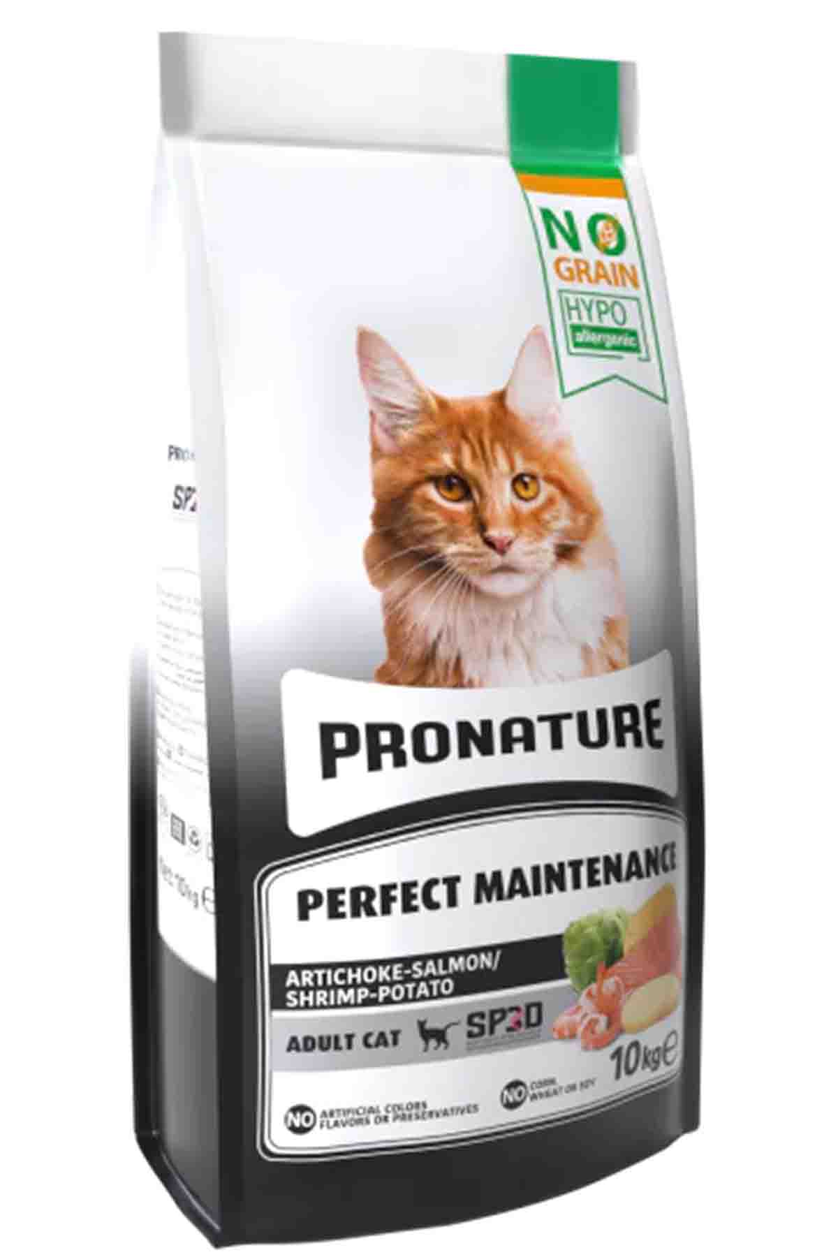 Pronature Hypo-Allergenic Tahılsız Somonlu Karidesli ve Enginarlı Yetişkin Kedi Maması 10kg