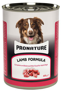 PRONATURE - Pronature Kuzu Etli Ve Pirinçli Parça Etli Yetişkin Köpek Konservesi 400 Gr
