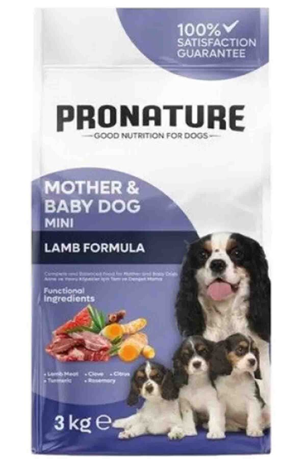 Pronature Mother&Baby Dog Kuzulu ve Pirinçli Köpek Maması 3kg