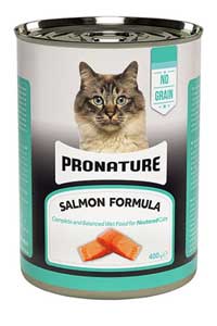 PRONATURE - Pronature Tahılsız Kısırlaştırılmış Somonlu Ezme Kedi Konservesi 400gr