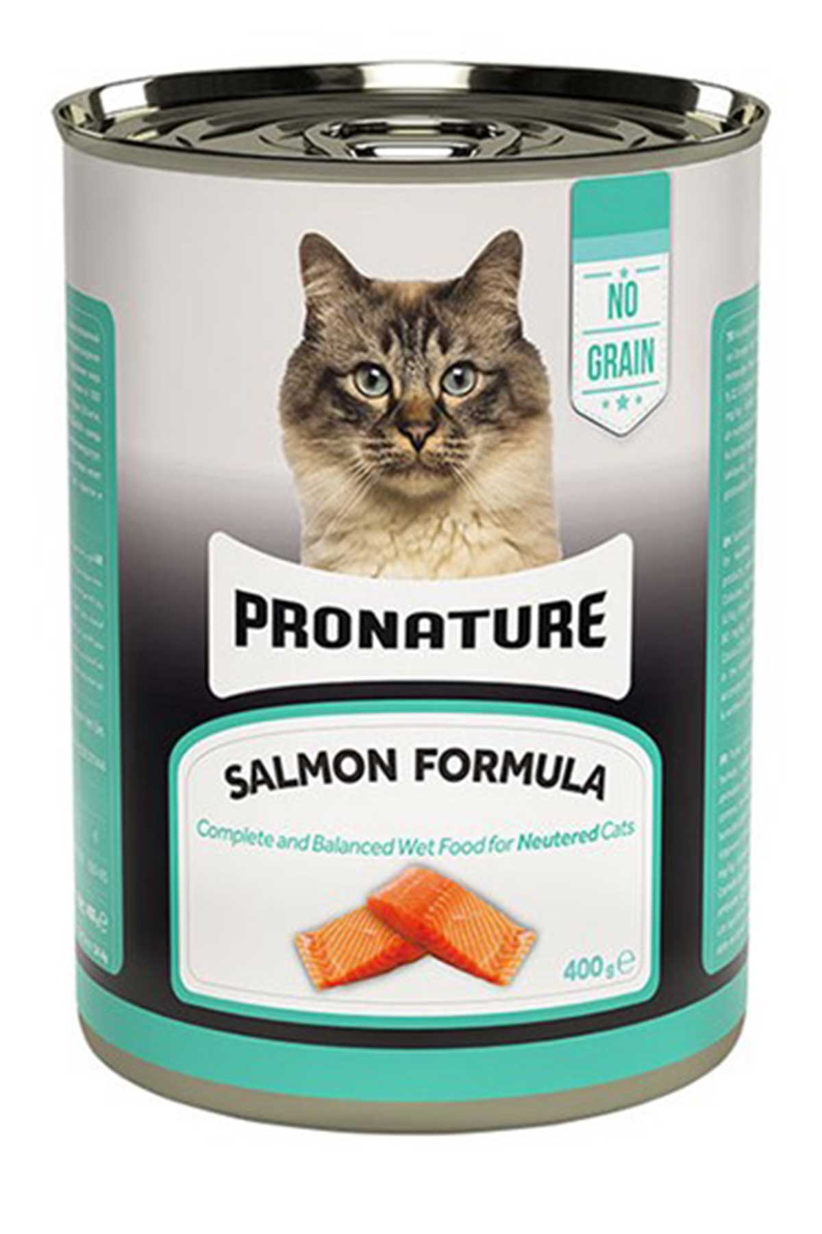 Pronature Tahılsız Somonlu Ezme Kısırlaştırılmış Kedi Konservesi 400gr