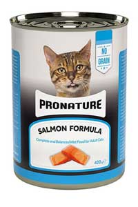 PRONATURE - Pronature Tahılsız Somonlu Ezme Yetişkin Kedi Konservesi 400gr
