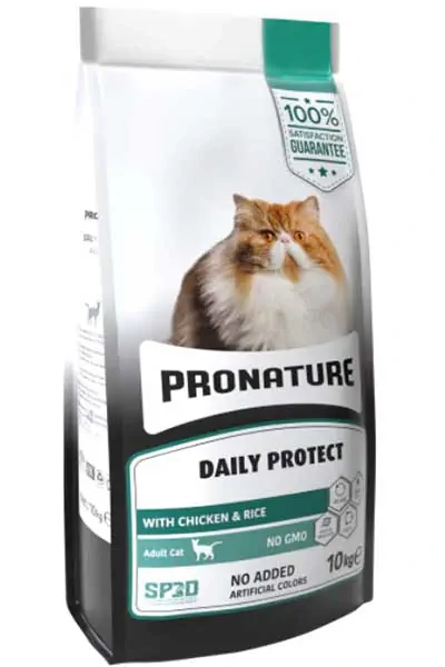PRONATURE - Pronature Daily Protect Tavuk ve Pirinçli Yetişkin Kedi Maması 10kg