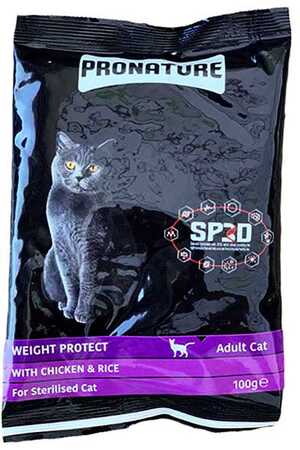 Pronature Weight Protect Kilo Kontrolü İçin Tavuklu Kısırlaştırılmış Kedi Maması 100gr