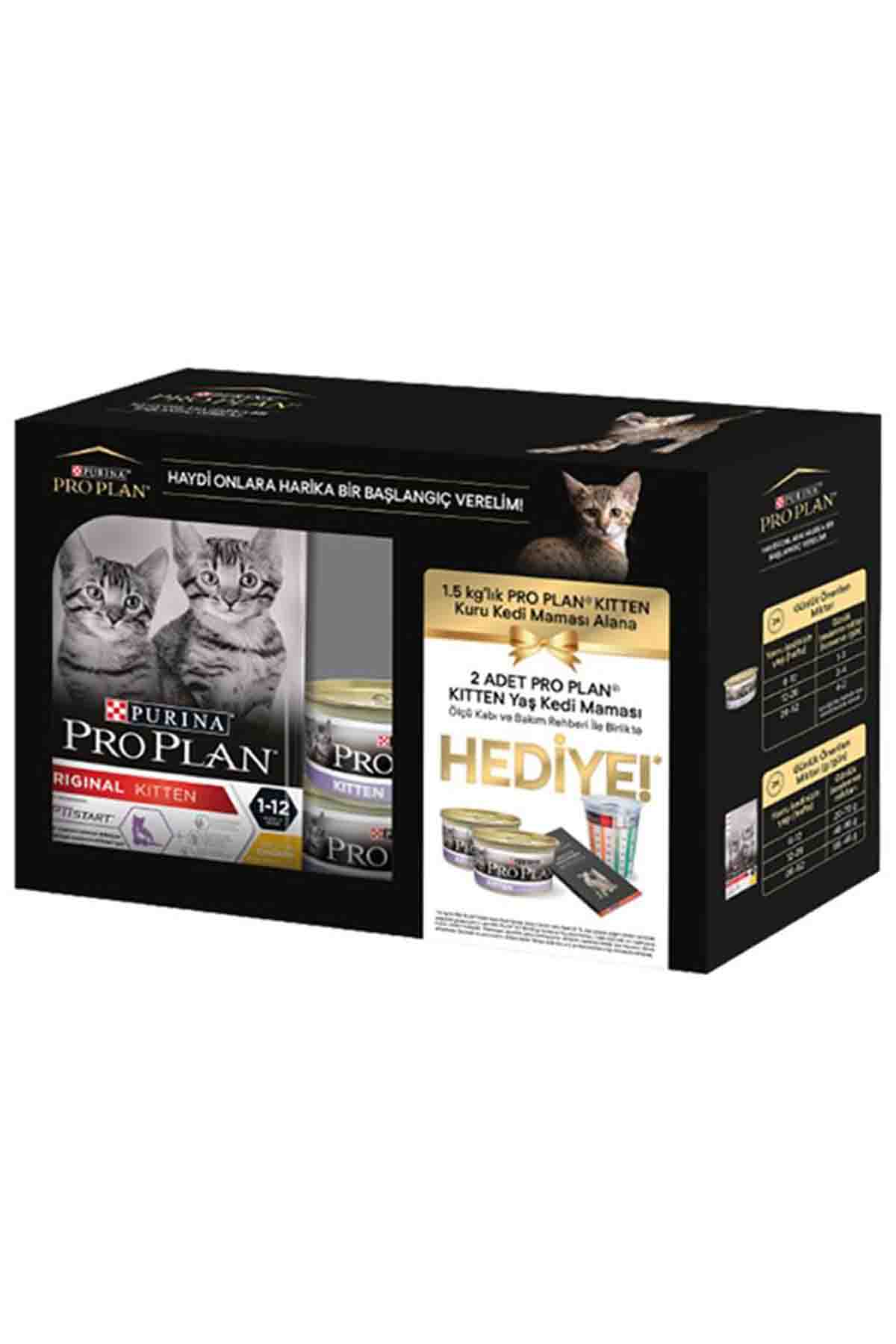 Proplan Kitten Tavuklu Yavru Kedi Maması 1,5kg + Hediye Seti