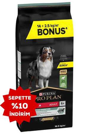 PROPLAN - Pro Plan Kuzu Etli Orta Irk Yetişkin Köpek Maması 14kg +2,5kg