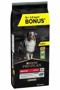 PROPLAN - Pro Plan Kuzu Etli Orta Irk Yetişkin Köpek Maması 14kg +2,5kg HEDİYE!