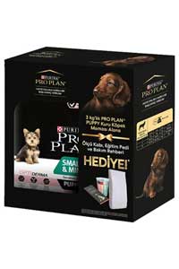 PROPLAN - Proplan Puppy Somonlu Küçük Irk Yavru Köpek Maması 3kg + Ölçü Kabı + Eğitim Pedi + Bakım Rehberi HEDİYE!