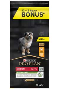 PROPLAN - Proplan Puppy Tavuk ve Pirinçli Orta Irk Yavru Köpek Maması 12kg + 2kg HEDİYE!