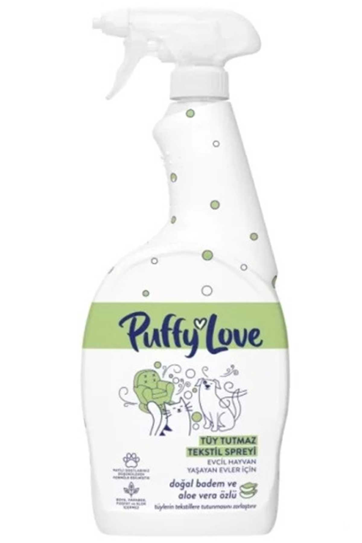 Puffy Love Doğal Badem ve Aloe Vera Özlü Tüy Tutmaz Tekstil Spreyi 750ml