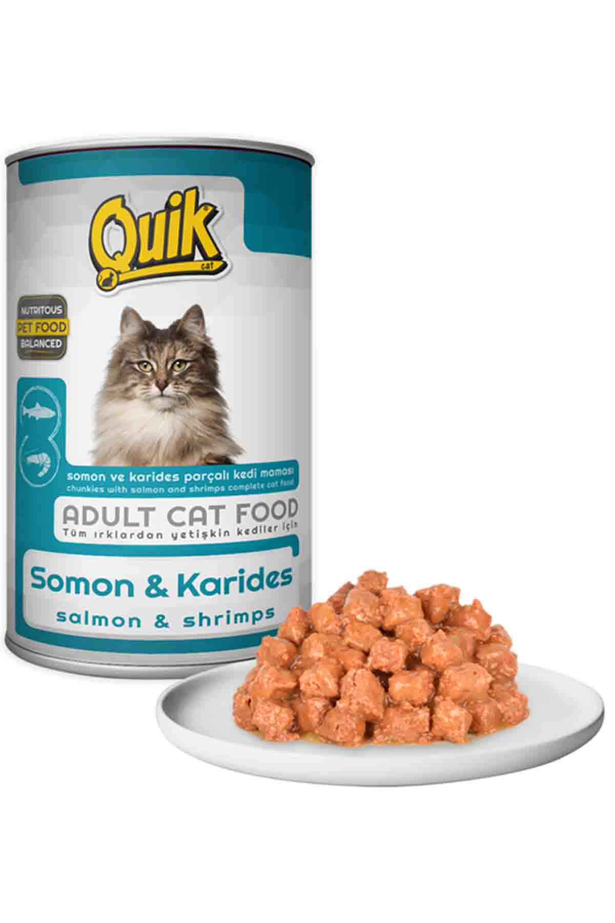 Quik Somonlu Karidesli Kedi Konservesi 415gr