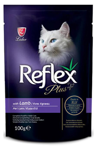 Refleks Plus Kuzu Etli Kedi Konservesi 100gr - Thumbnail