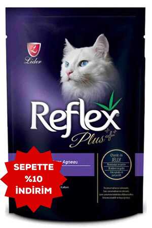 Refleks Plus Kuzu Etli Kedi Konservesi 100gr - Thumbnail