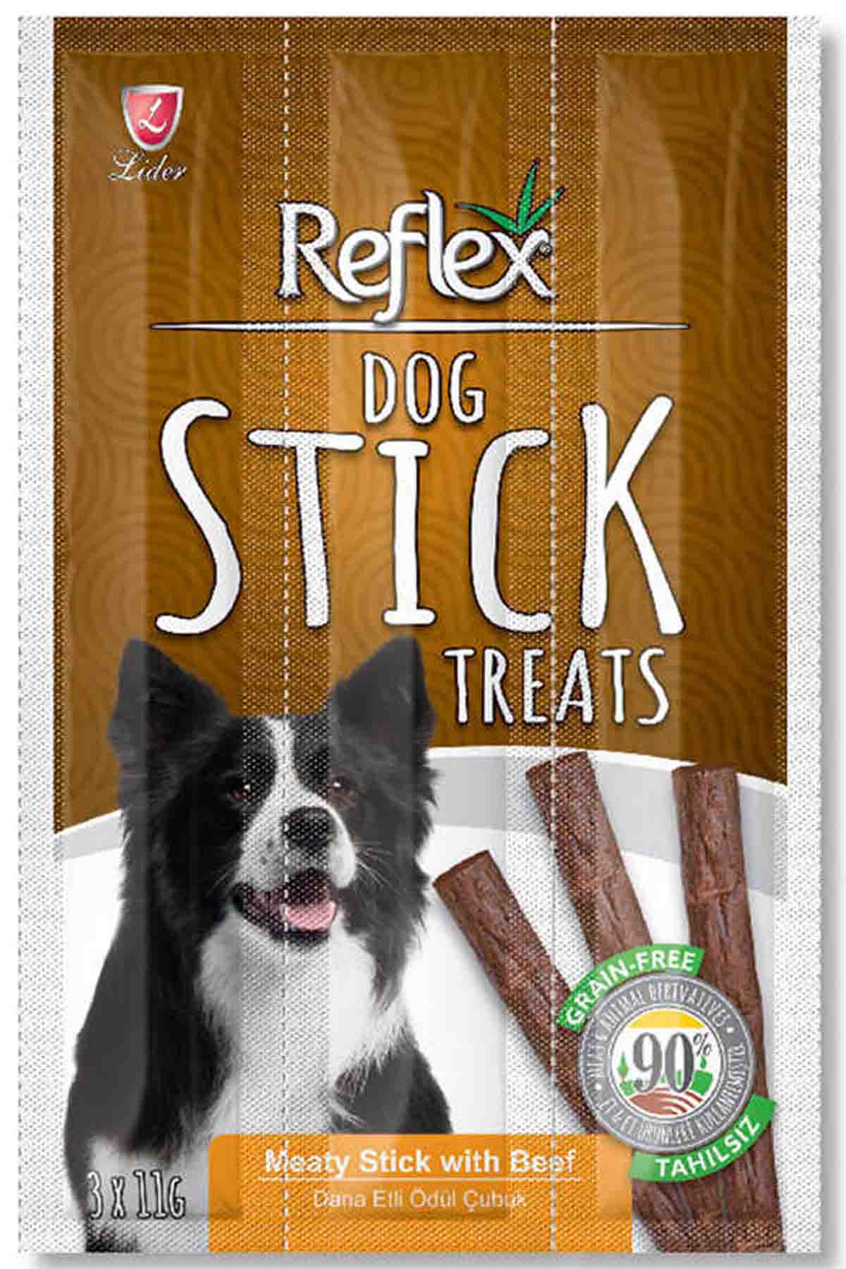 Reflex Stick Biftekli Köpek Ödül Çubuğu 3x11gr