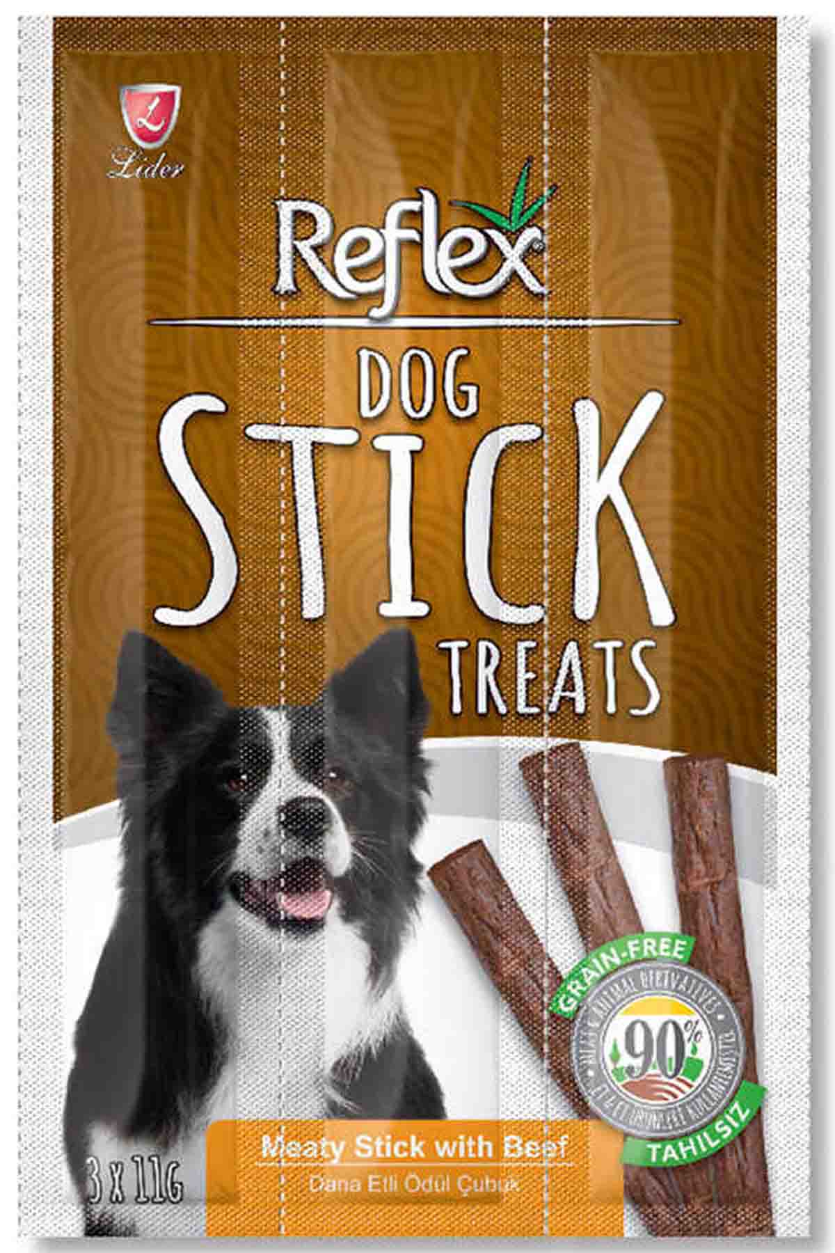 Reflex Stick Biftekli Köpek Ödül Çubuğu 3x11gr