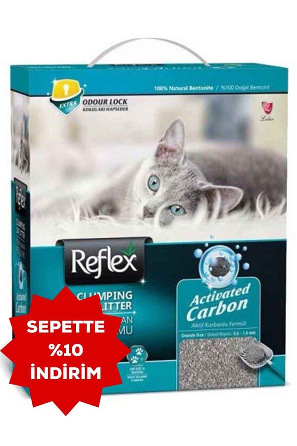 Reflex Box Active Carbon Gri Kedi Kumu 10lt