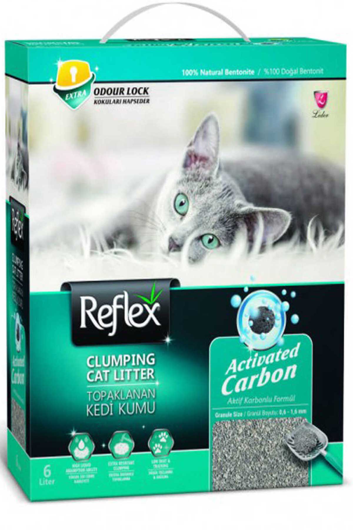 Reflex Box Active Carbon Gri Kedi Kumu 6lt
